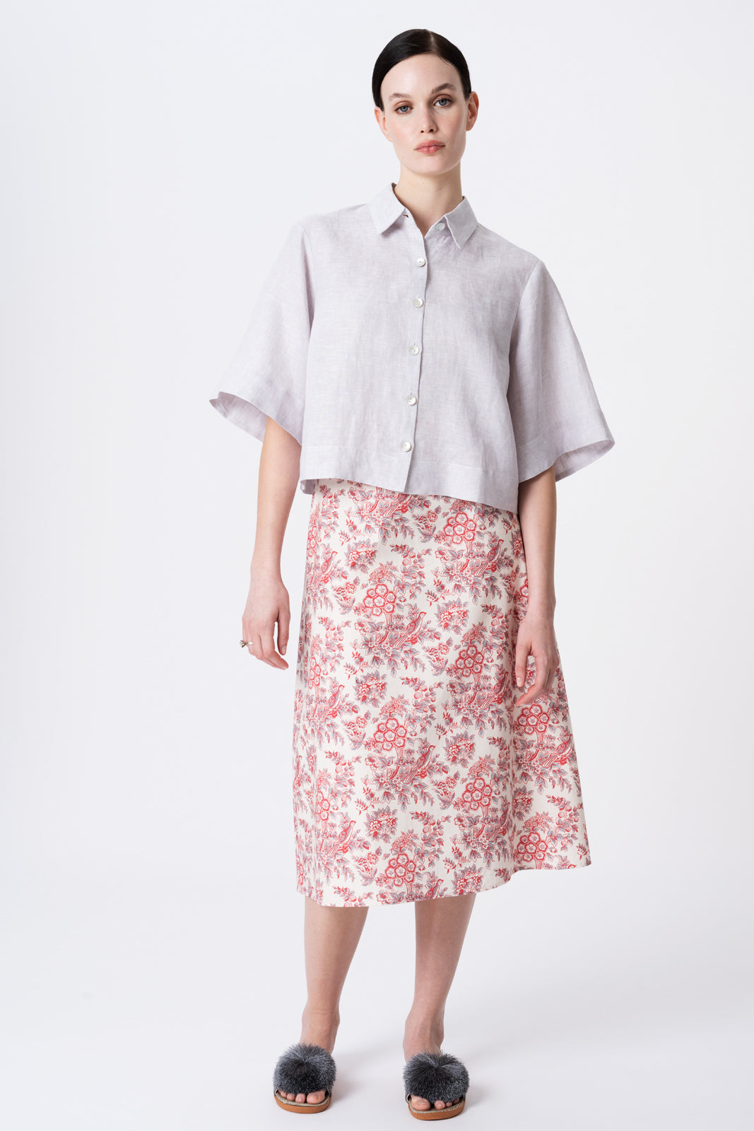 Edith Cropped Linen Shirt