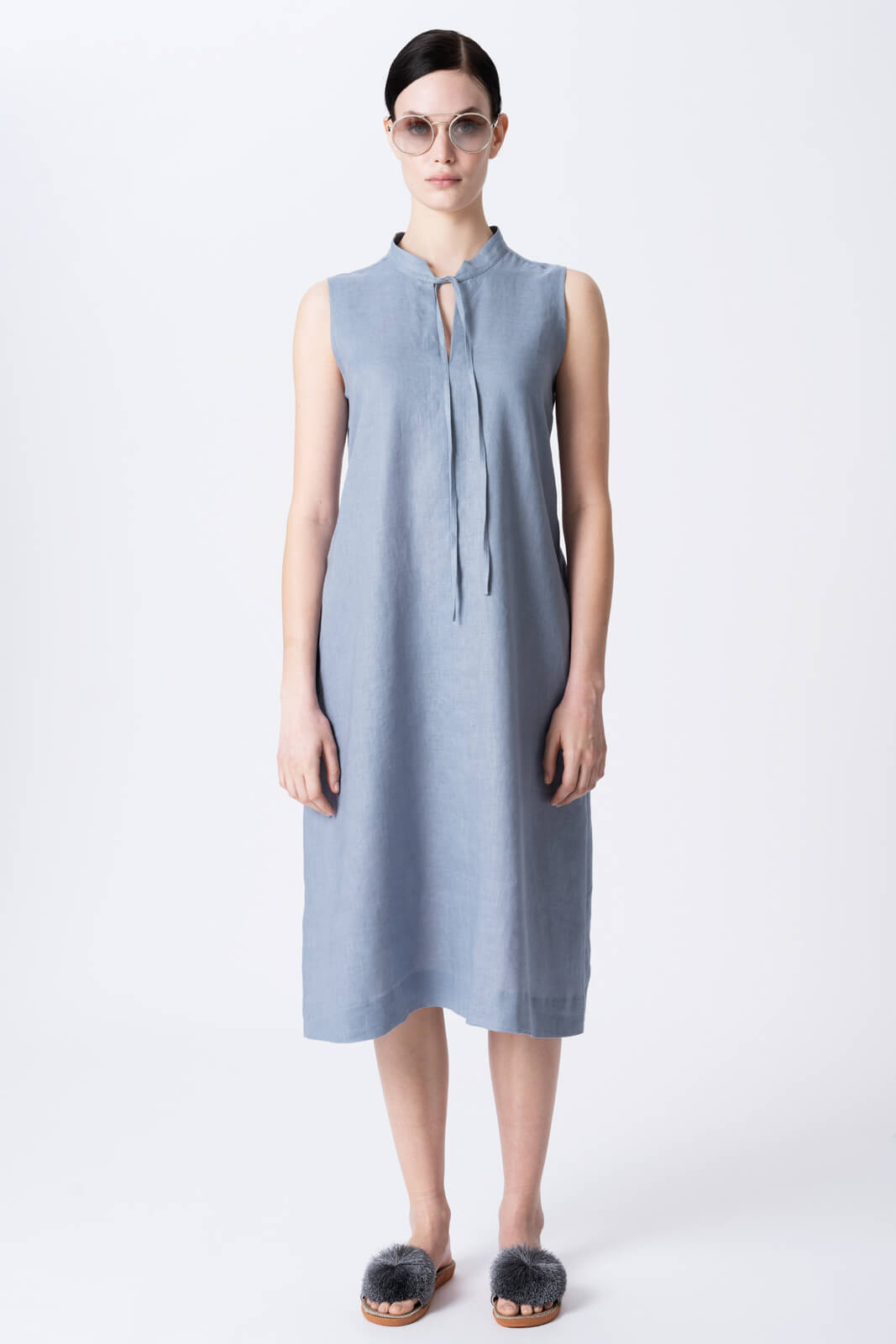 Sleeveless Linen Dress