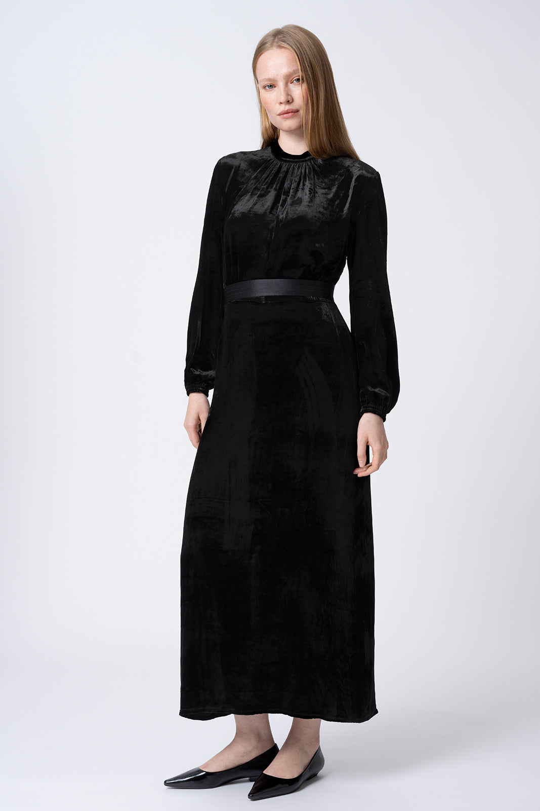 Velvet Maxi Dress Black