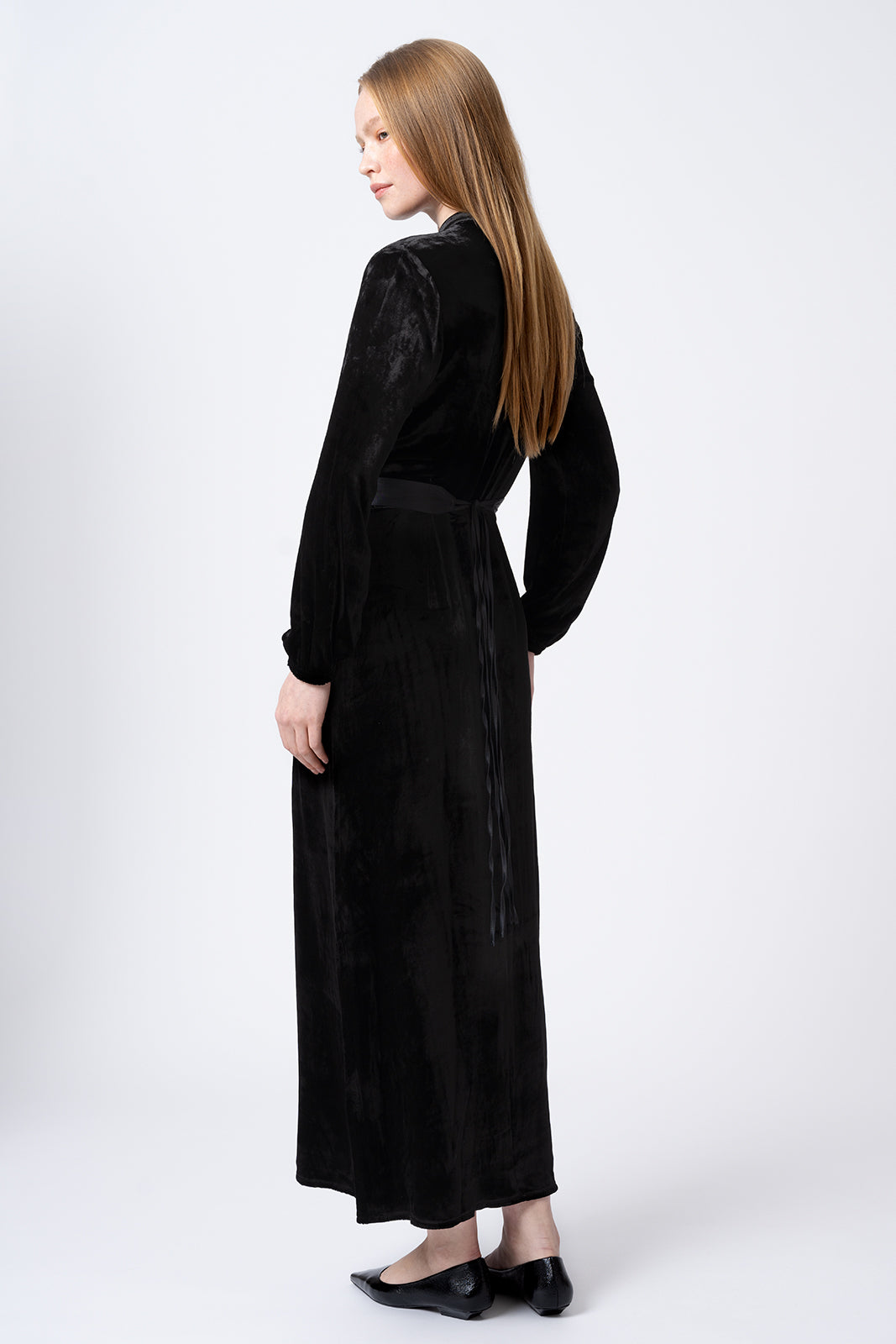 Velvet Maxi Dress Black