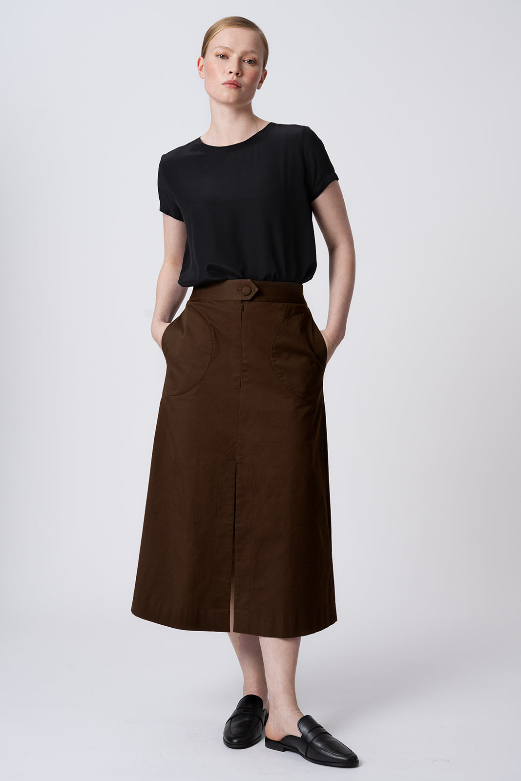 A-Line Skirt Soil Brown